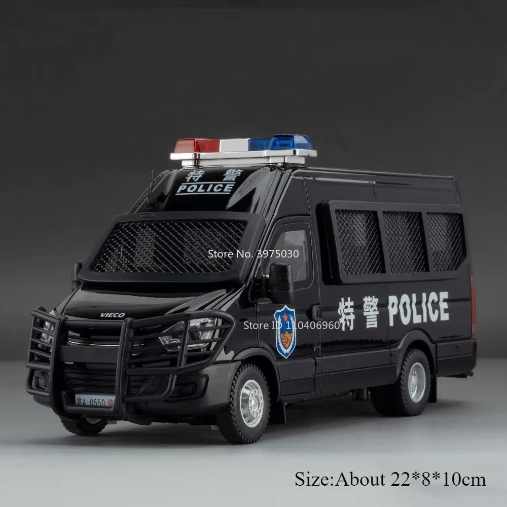 1:24 Scale School Bus Ambulance Police Car Models Toys Cars with Pull Back Light Sound Miniature Vehicle Children's Day Gifts