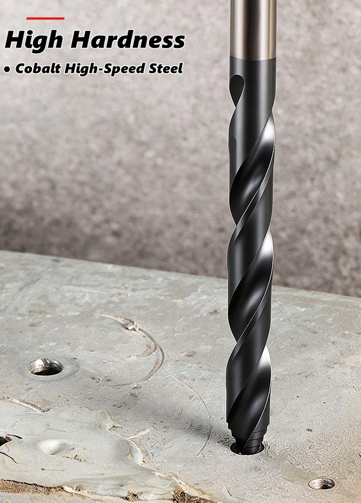 Xiaomi 3-12mm M35 Step Twist Drill, Cobalt Content Straight Shank Drill (3-13mm), For Iron, Stainless Steel, Steel Drilling