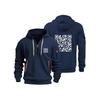 Trendsetting QR Code Hoodie: Plus Velvet Men's Sweatshirt Jacket