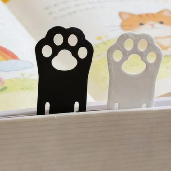 DYS Cat Paw Bookmark, 3D Printed One-Piece Mold, Elastic Stable Hold Hollow Book Clip for Reading Accessory