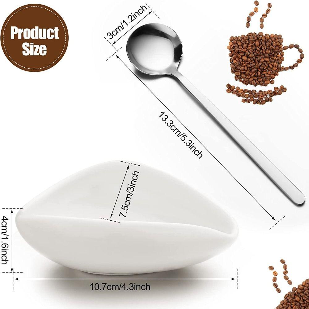 Pure White Coffee Bean Dosing Cup Set 2/3/4 Pcs Set Coffee Bean Container Set  Espresso