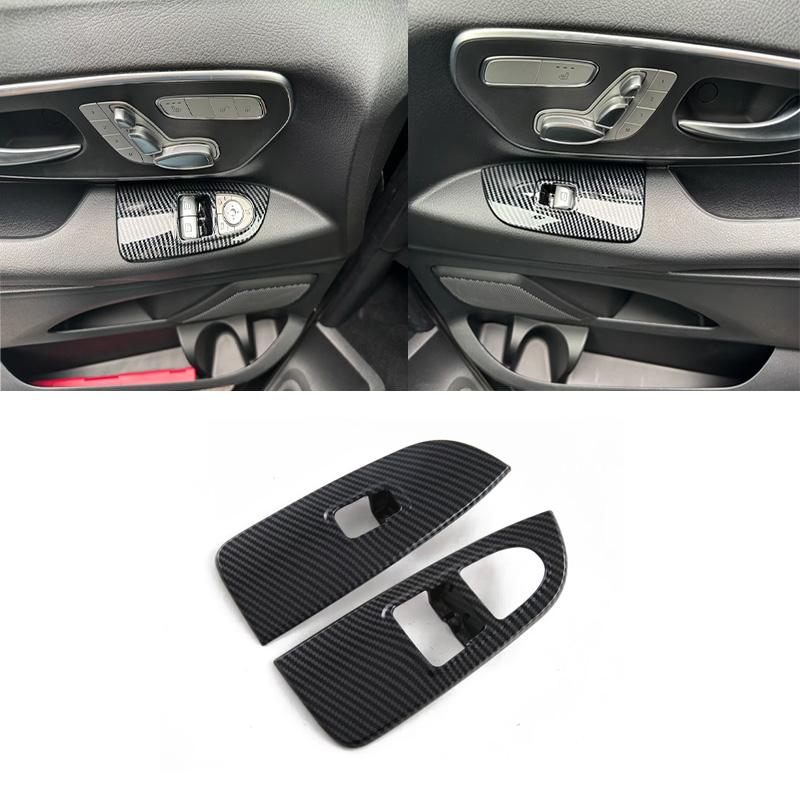LHD For Mercedes Benz Vito /V class 2024 2025 Interior Steering Wheel door handle Window Switch Water Cup Holder Decorate cover