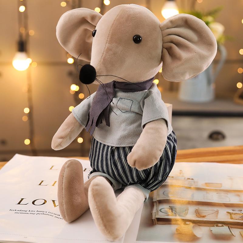 42 cm Peluche Carini di Topo Bambole Topo Animali Vestite Adorabilmente Peluche Morbido Regali di Compleanno per Bambini 1 Pezzo Regalo di Natale