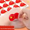 Five-Star Red Flag Face and Decoration Stickers - Small Adhesive National Flags for Events and Atmosphere