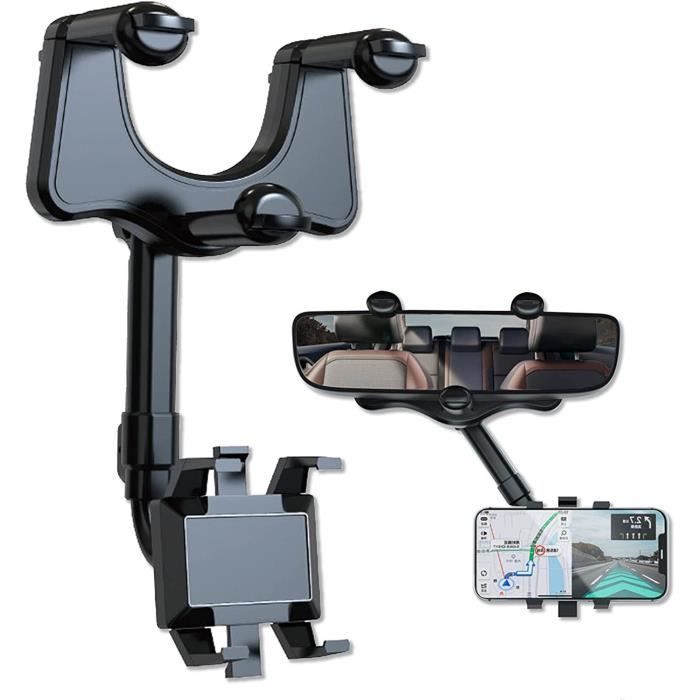 Support de téléphone de voiture pour rétroviseur multifonctionnel, support de téléphone de voiture rotatif à 360 degrés, navig[503]