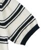 ANALOG MOOD Modern Striped Short Sleeve Knit (Ivory)
