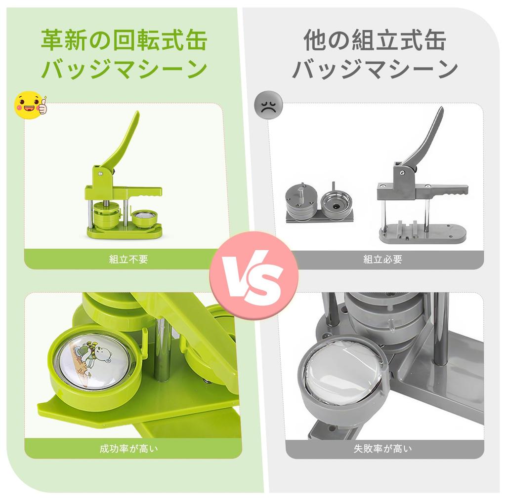 58mm Badge Maker, 100 Badge Materials Included, Anime/Idol Merchandise, Original Badges, Lightweight, DIY Toy, Craft, School Entrance Gift (Round)