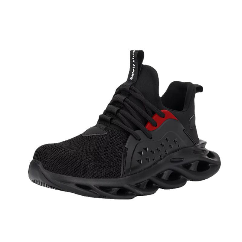 Summer Breathable Anti-smash Anti-puncture Safety Shoes with Lightweight Shock Absorption and Comfortable Flying Woven Upper
