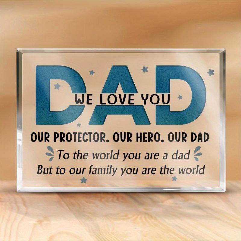 

To My Dad Acrylic Sign - Best Dad Ever Desk Gift from Family чистый