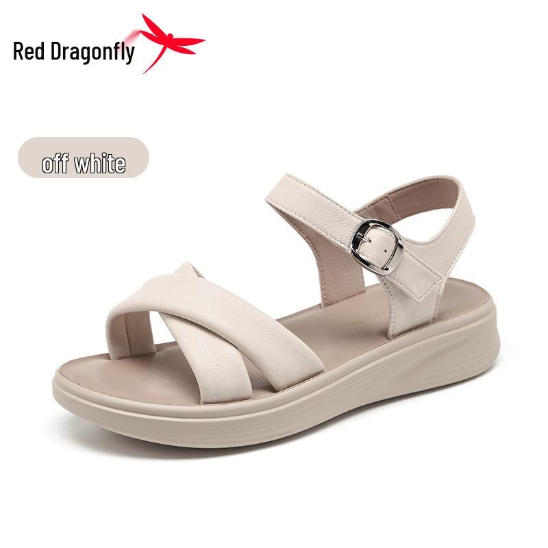 Red Dragonfly Women s Genuine Lambskin Summer Sandals – Thick-Soled, Comfortable  Stylish 39