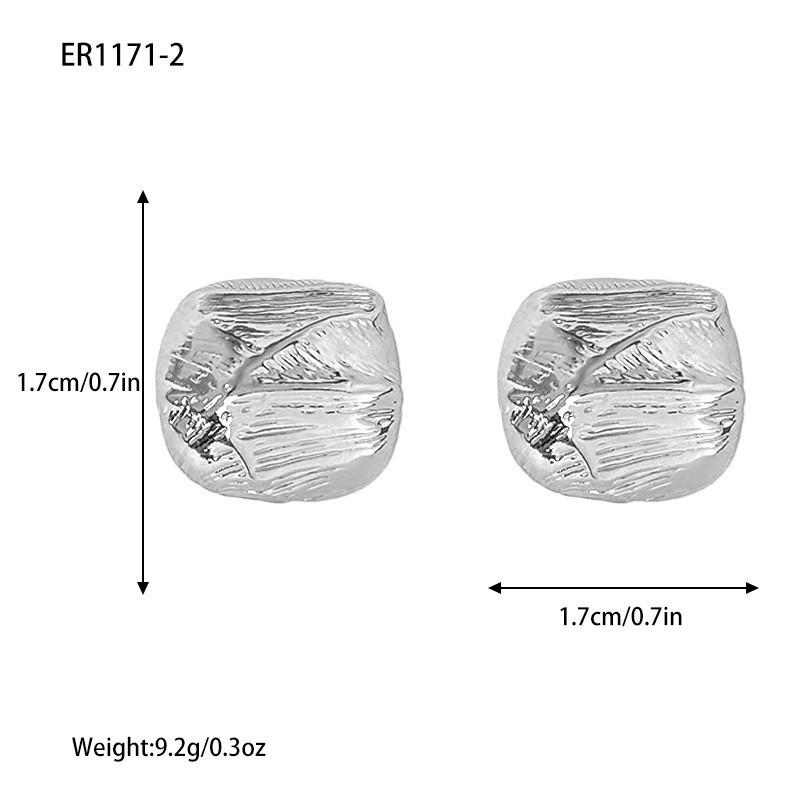 Cercei eleganți cu finisaj periat pentru personalități sociale la modă, cercei în stil retro francez, cercei cu șurub de damă high-end ins