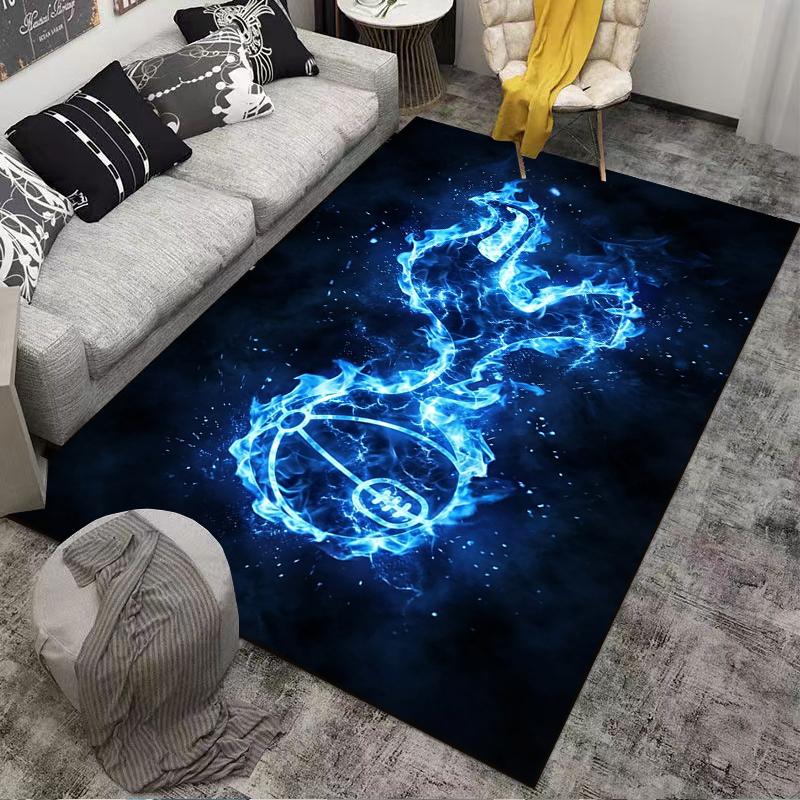 Fiery Blue Dragon Design Designed floor mat, suitable as a non-slip mat for the living room or bedroom sofa