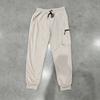 Men Cargo Jogger Sweatpants, Elastic Drawstring Waist Zippered Thigh Cargo Pocket Side Hand Pockets Ribbed Ankle Cuffs Soft Casual Athletic Trousers