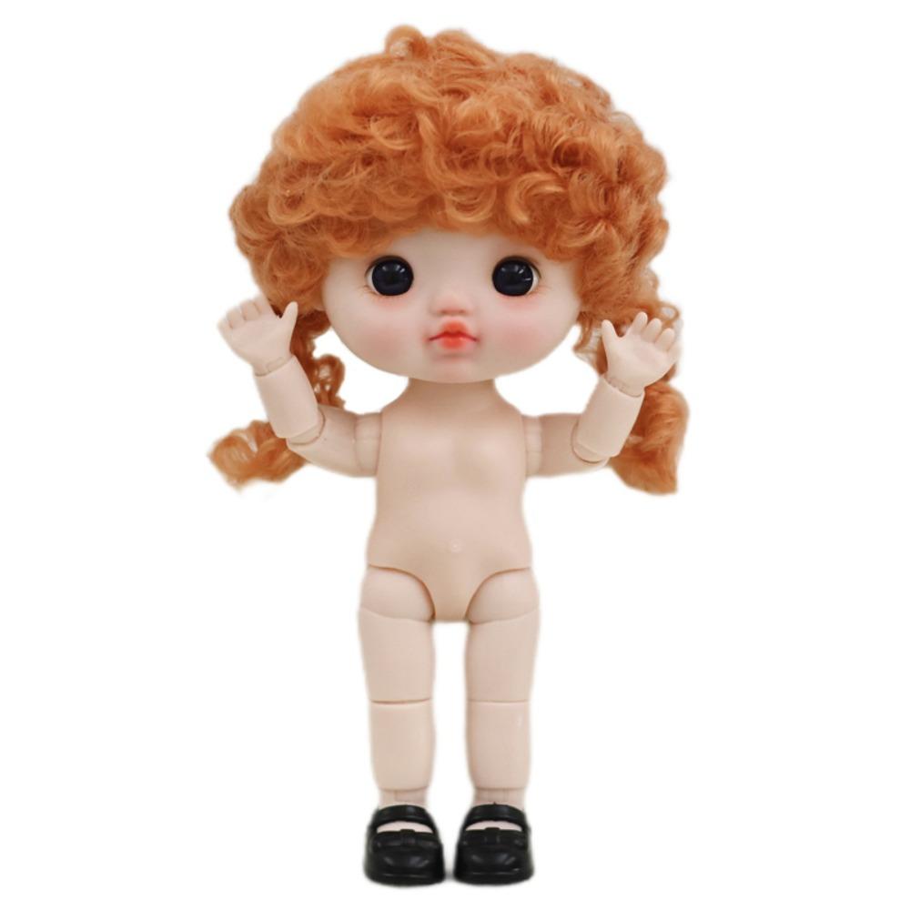 Toys Nude 22 Ball Jointed Doll Kawaii Big Head Doll with Hair Kids Style 4