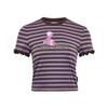 adidas Originals X Disney Rundhals Pullover Bequemes gestreiftes Kurzarm T-Shirt Damen T-Shirts KY8318