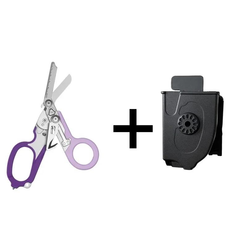 Multifunctional Folding Trauma Scissors Emergency Scissors with Cutter and Glass Breaker for Outdoor Camping Rescue Tools