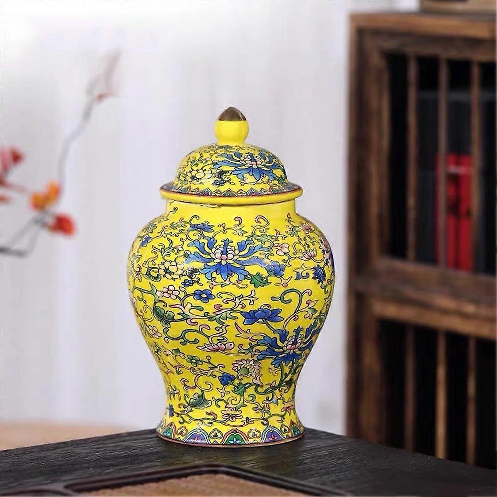 Nordic Enamel Color General Jar Sealed Jar Moisture-proof Tea Pot Handicraft