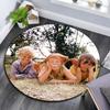 Pippi Character Pattern Round rug,Carpet Rug for Living Room Bedroom Playroom ,Non-slip Floor Mat,Holiday Gifts and Birthday Gifts.