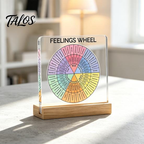 Wooden Base Table Ornament Motivational Mental Health Desktop Decoration, Acrylic Sign with Stand, Inspirational Desk Office Decor, for Therapy