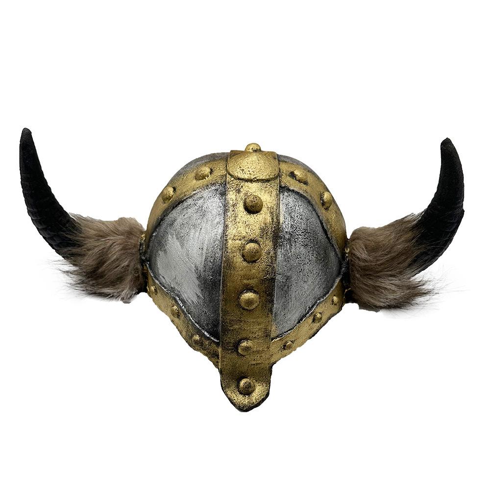 Viking Headdress Costume for Mardi Gras, Halloween, or Masquerade Parties