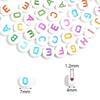 Acrylic A-Z 26 Letter Round Beads Colorful Alphabet Loose Spacer Beads For Jewelry Making Diy Bracelet Necklace Accessories