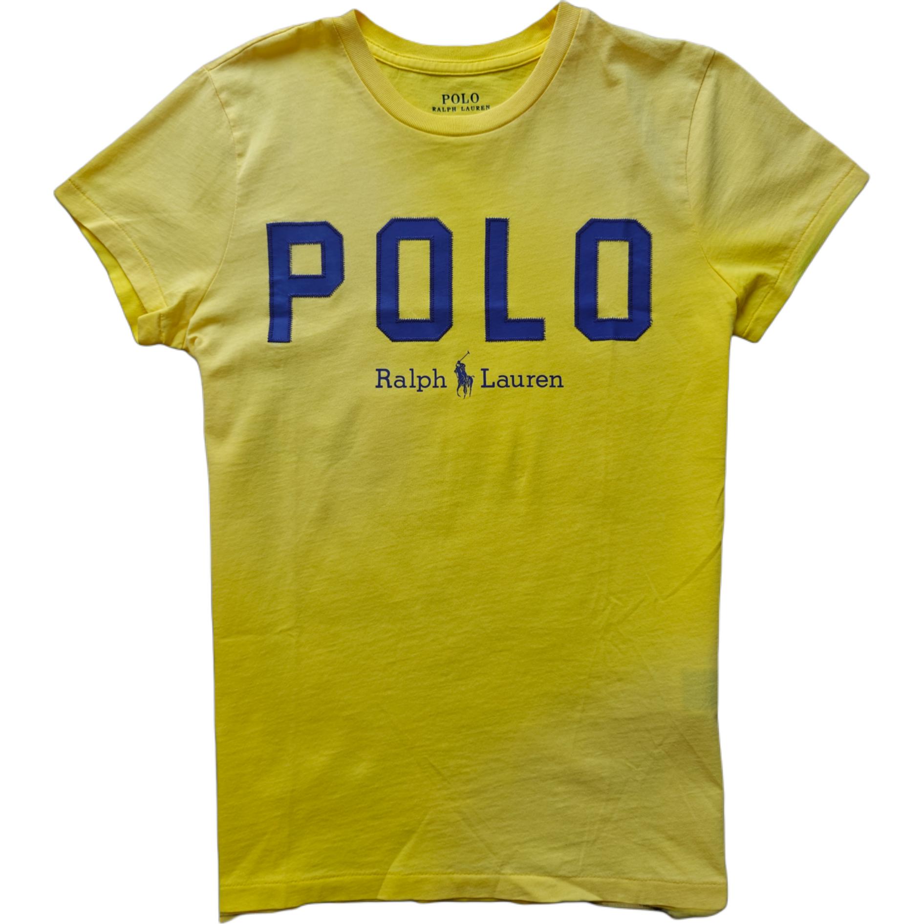 

Polo Ralph Lauren Футболка с принтом букв, круглым вырезом, коротким рукавом, женская, желтая 211780287-004 XS