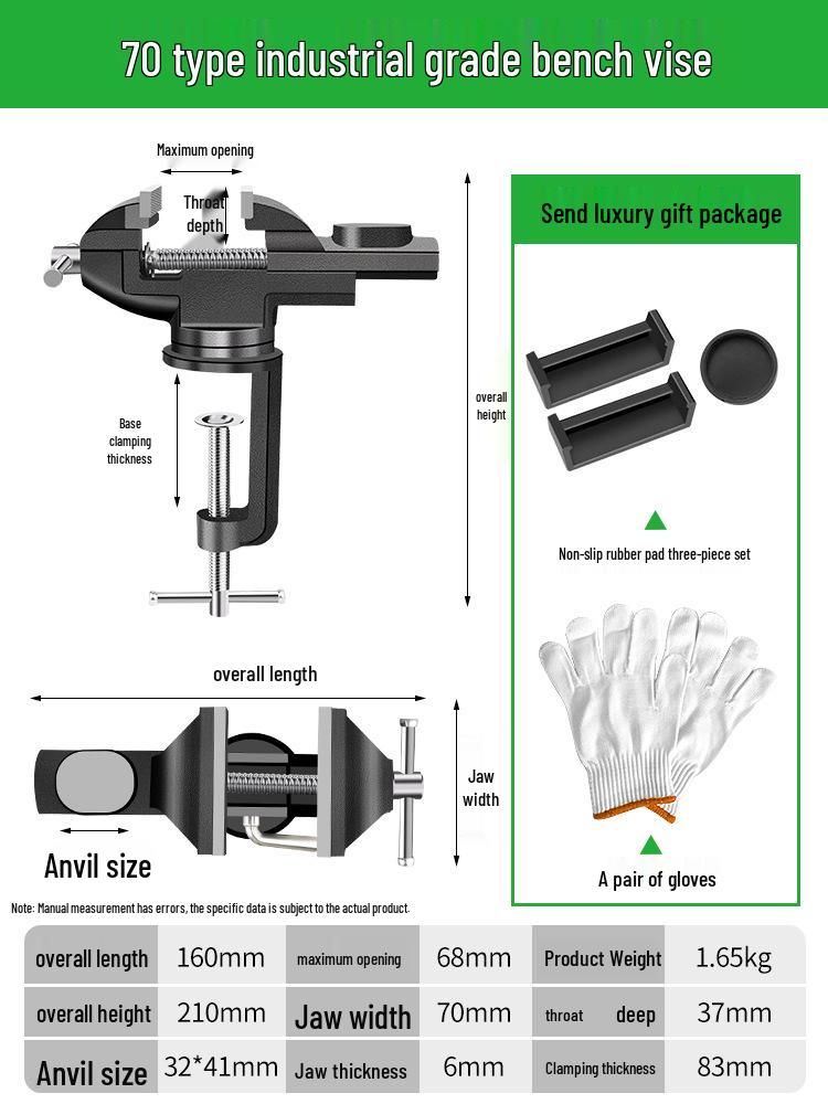Baolian Dual-Use Mini Workbench Vise for Household Woodworking
