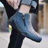 Fashion Brand Spring New Men's Comfortable Side Zipper Octopus Casual Shoes Fashionable Men Breathable Soft Bottom Casual Leather Shoes