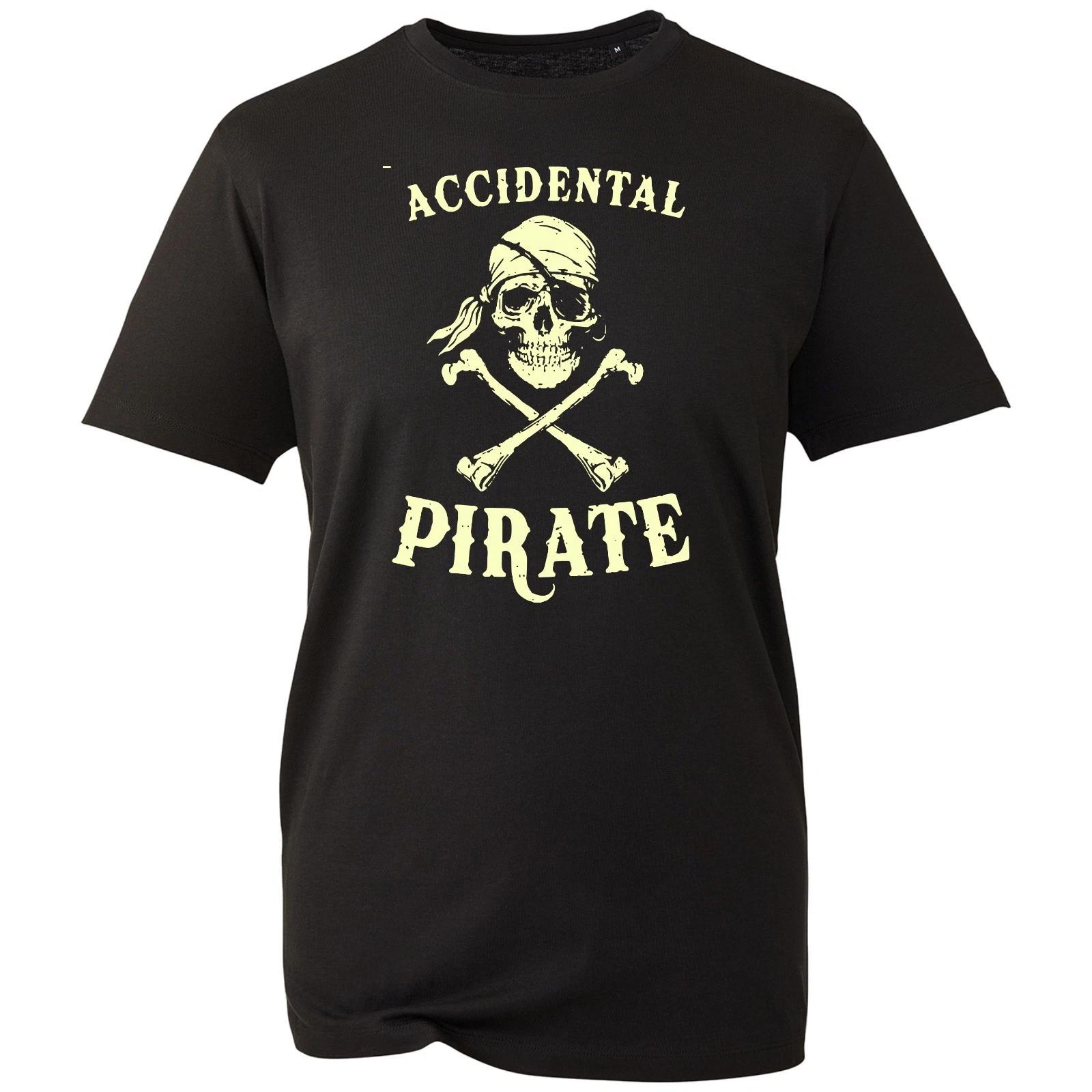 Accidental Pirate Amputee Men s T-Shirt Funny GIft Pirate Retro Graphic Vintage L