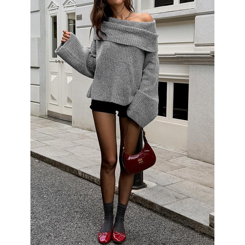 Casual Loose Sweater For Woman Trend Women's Long Sleeve Knitting Sweater Knitwear Pullovers Vintage Female Tops Clothes