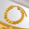 MeiShi Duo 18K Titanium Steel Ancient Coin Bracelet - Elegant INS Style Gift for Women