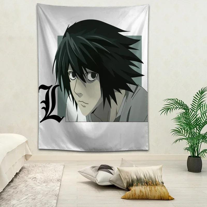Home  Hot Sale Custom Anime Printed Tapestry Background Decorative Tapestry Wall Hanging Decor Decoration Mural Hippie Tapiz