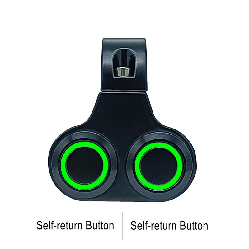 Double Button Motorcycle Switch Controller Steering Turn Lamp On-off For Motorbike 22mm Handle Bar Waterproof LED Head Fog Light