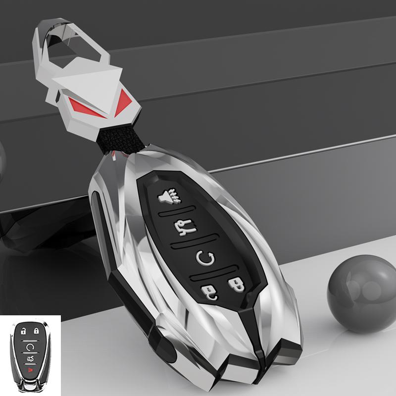 4 5 Tasten Zinklegierung Auto Schlüsselanhänger Hülle Remote Passend für Chevrolet - Chevy Malibu Camaro Cruze Traverse Sonic Volt Bolt Equinox
