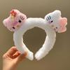 Cartoon Plush Kt Cat Headband For Women Girls Cute Anime Leopard Print Hair Hoop Kawaii Versatile Hair Accessories Gifts