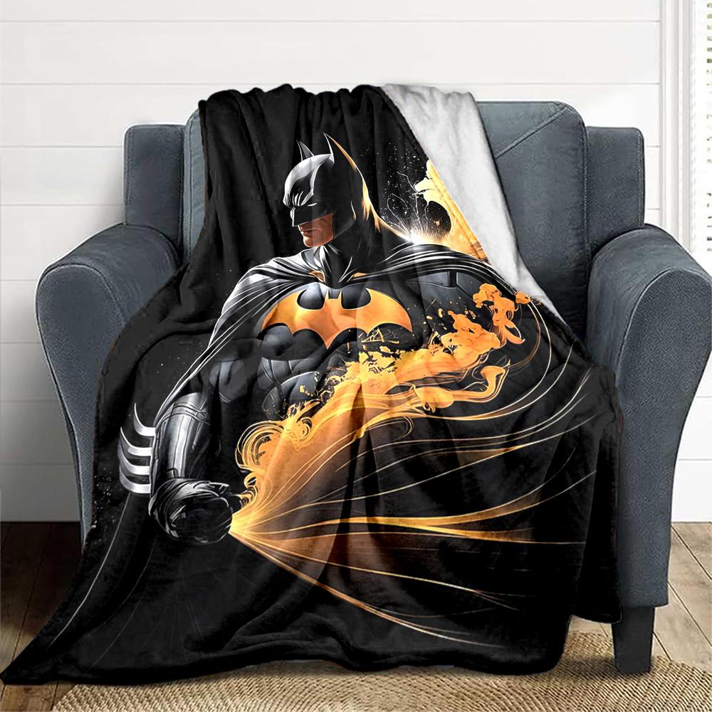1 stuks Batman, Superhelden Deken Lichtgewicht Flanellen Plaid Voor Bank, Bed, Reizen, Kamperen, Woonkamer, Kantoor, Bank, Stoel, En Bed
