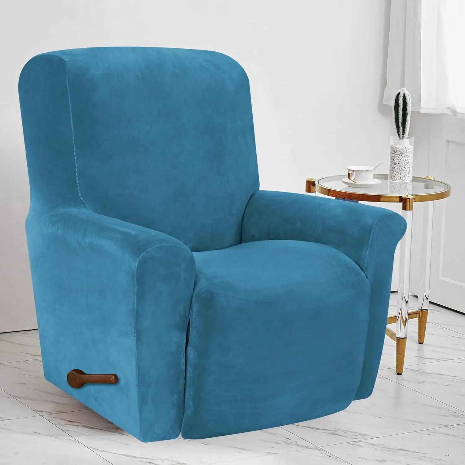 Yto Household Items Unisex Battilo Waterproof Recliner Chair Cover Elastic Plush Lazy Sofa Cover Massage Chair Covers With Pocket Stretch Plaid Slipcover
