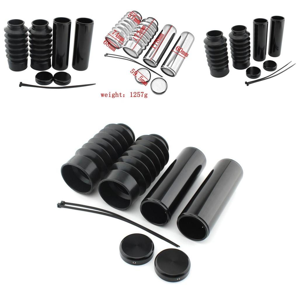Premium Black Front Fork Suspension Sleeve Kit For Harley Breakout 2013 To 2017