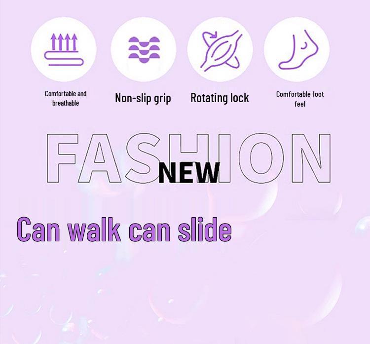 Children's Four-Wheel Luminous Roller Shoes with Rotating Buckle and Flashing Wheels