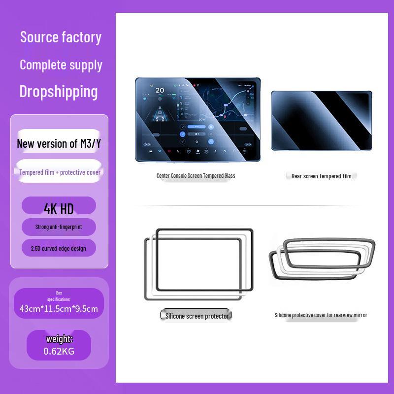 Tesla Model 3/Y Center Console Tempered Glass Screen Protector