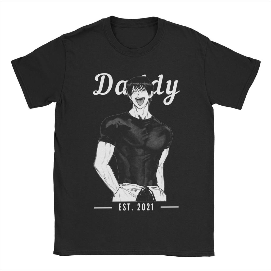 Tatuś Toji Fushiguro Anime T-shirt Męski 100% Bawełna Moda dla Mężczyzn T-shirty z Okrągłym Dekoltem Krótki Rękaw Top Rozmiar Plus