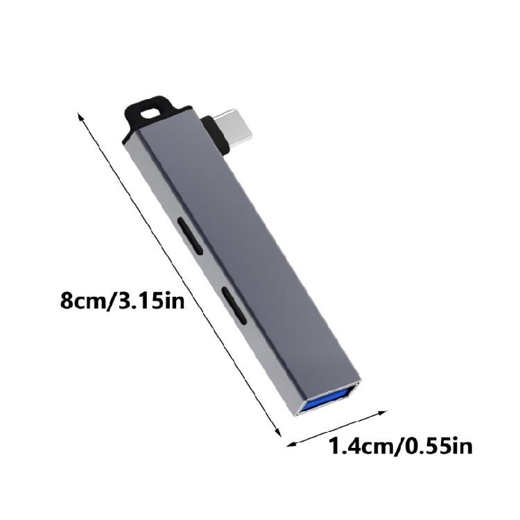 Lightweight USB C Hub Type C Converters with Additional USB C Port for Convenient Use Across Various Operating Systems