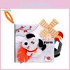 Happy Monkey Soft Durable Cloth Book For Infants With Animal Tails And Sensory Features
