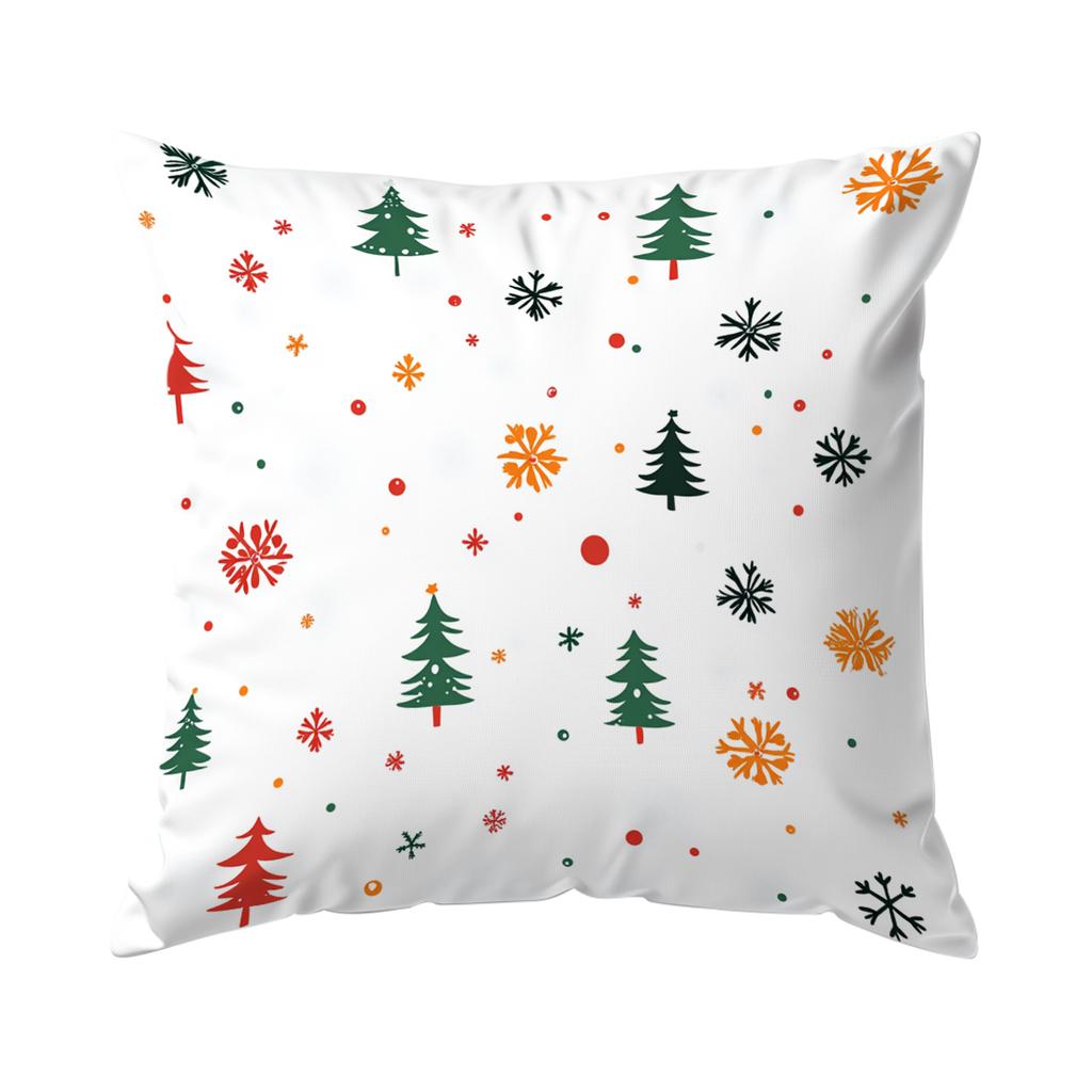 Cartoon Christmas Pillowcase Printed Polyester 40/45/50cm Throw Pillowcover Decorative Sofa Cushion Pillowslip Home Decor