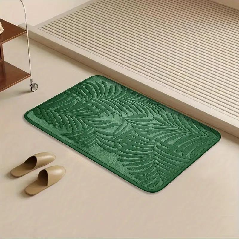 Leaf Embossing Bathroom Bath Mat Non-slip Carpets In Wash Basin Bathtub Side Floor Rug Shower Room Doormat Memory Foam 3D Pad AVE
