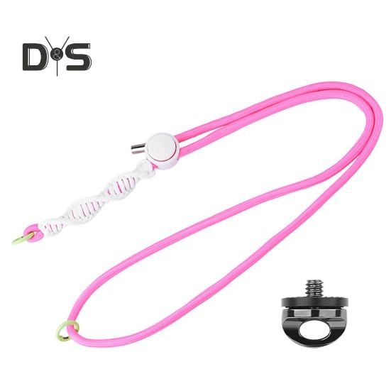 

Мотузковий ремінь із захистом від втрати Ремінь на шию для камер Insta360 X4 Ремінець для камери Pocket 3 з регульованою довжиною. рожевий