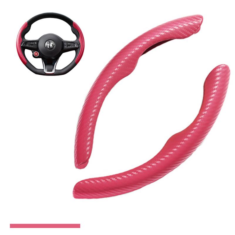 YAQG2 Car Steering Wheel Cover Segment Steering Wheel Protection Cover For Alfa Romeo Giulia Stelvio Interior Styling Car Accessories