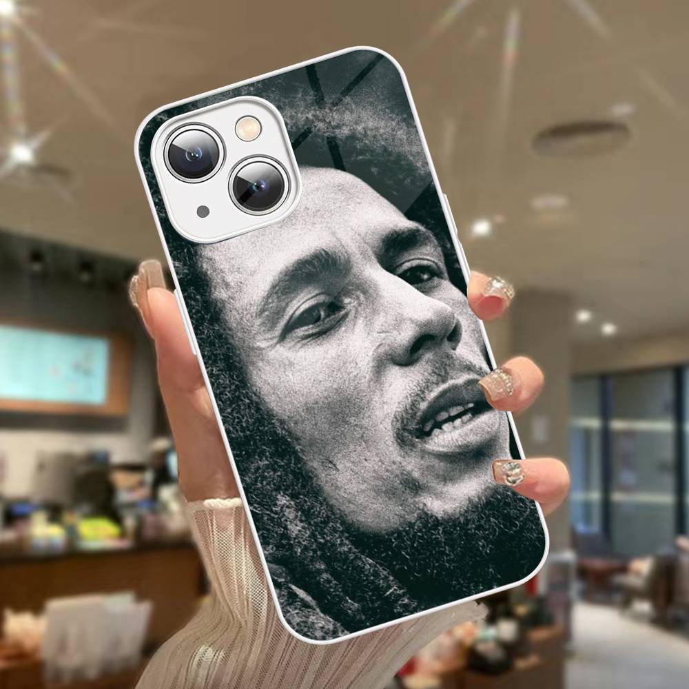 Singer Bob M-Marley Tempered Glass For Iphone 14 13 12 11 Pro Mini XS MAX 14Plus X XS XR Cover
