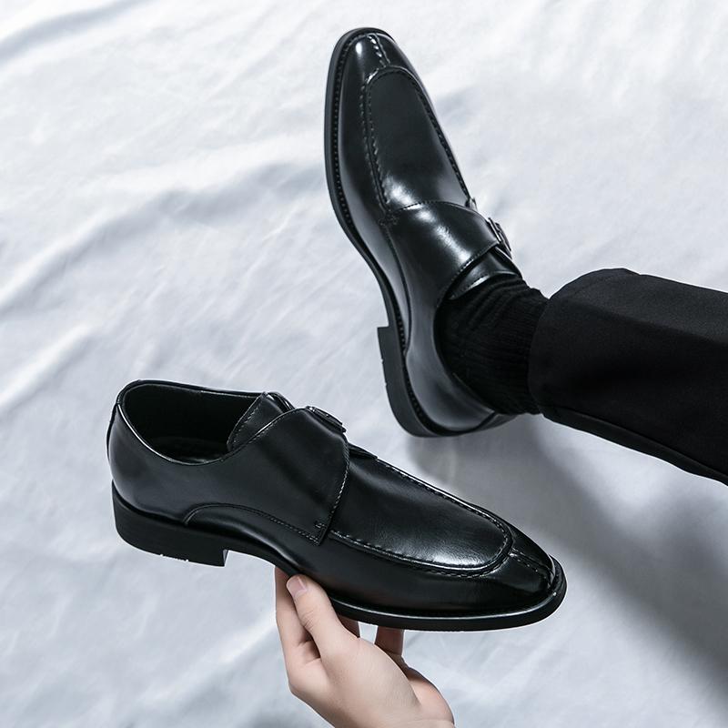 Fashion Leather Shoes For Men Fashion Buckle Classic Business Shoes for Male Luxury Brand Antiskid Cozy Men Loafers Design Shoes Men