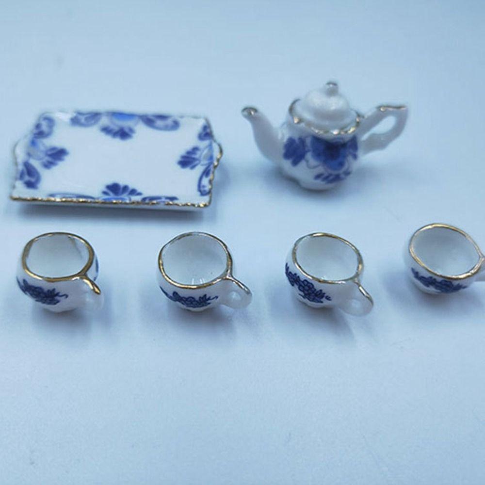 9 stiler Kina Tekopp Mini Dukkehus Flaskesett for 1/6 BJD Dukke/for 1,5" Barbie Dukke/Blythe Dukke